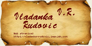 Vladanka Rudović vizit kartica